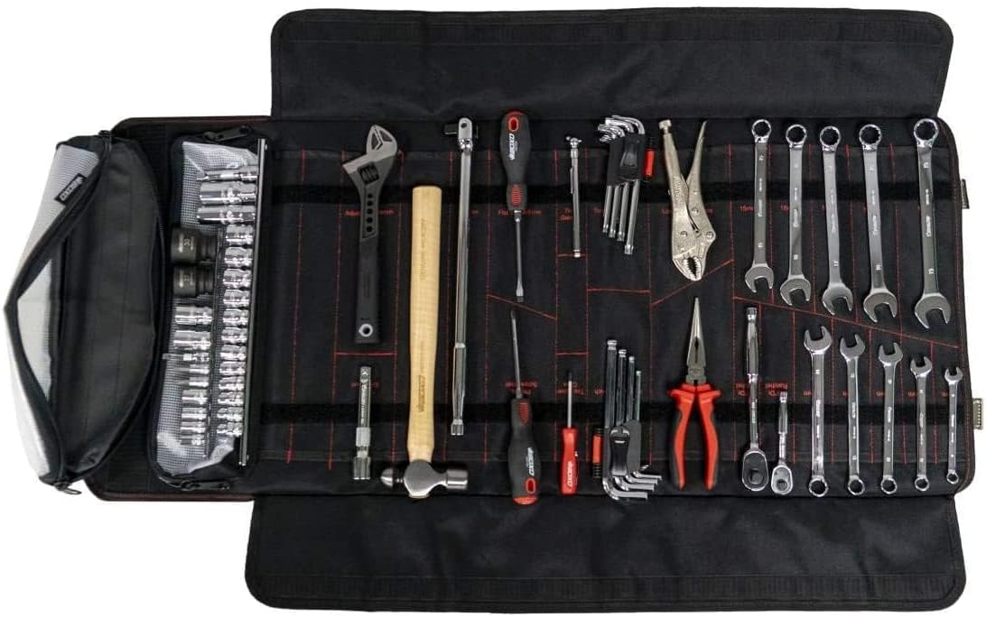 BOXO USA UTV Tool Roll - Ultimate Tool Kit for Side by Side, Polaris RZR, CanAm, UTV, Truck (Tool Roll + Dry Bag)