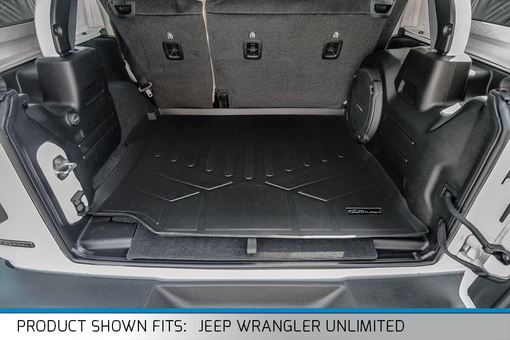 SMARTLINER All Weather Custom Fit 2 Row Floor Mats & Cargo Liner Set Compatible with 2018-2018 Jeep Wrangler