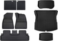 Compatible with Tesla Model 3 Highland 2024 XPE Floor Mats Cargo Liners All Weather Trunk Floor Mat Waterproof Left Right Hand Drive(8PCS RHD)