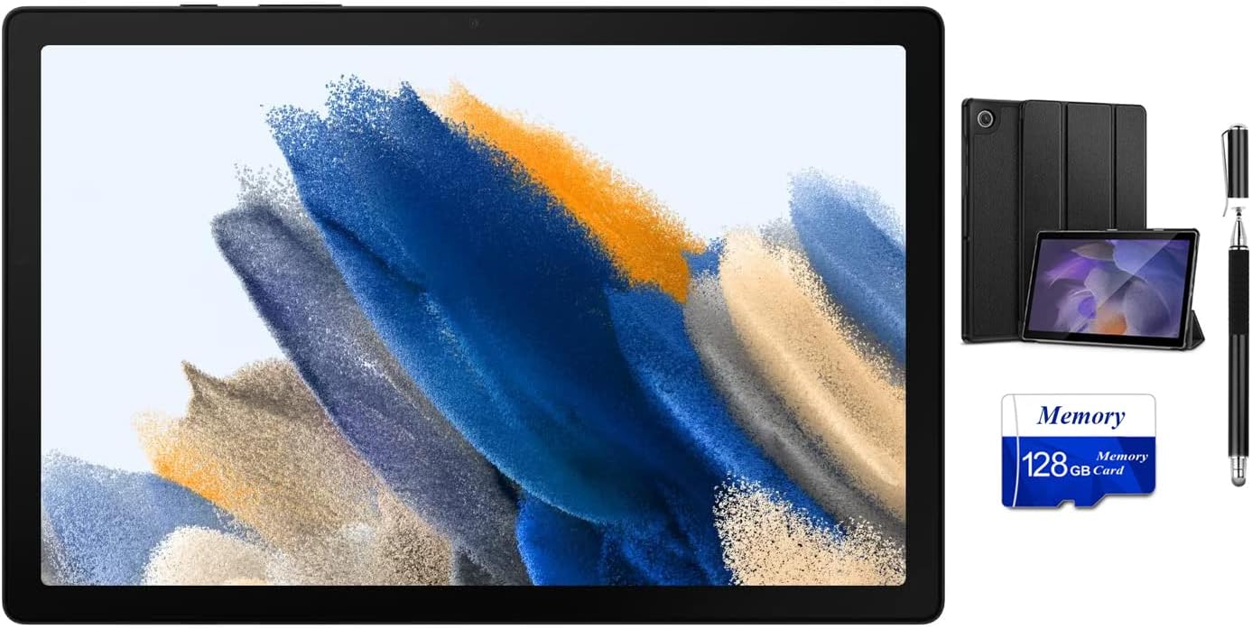 SAMSUNG Galaxy Tab A8 Android WiFi Tablet, 10.5'' Touchscreen (1920x1200) LCD Screen, 3GB RAM, 32GB Storage, Bluetooth, Android 11 OS, Gray + Accessories