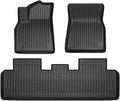 Compatible with Tesla Model 3 Model Y 2021-2024 XPE Floor Mats,All Weather Rubber Trunk Floor Mat Waterproof Non-Slip Cargo Liner(3pcs My 21-24)