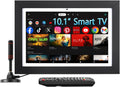 10 Inch Small Smart TV with ATSC Tuner & Touch Screen, 5-in-1 Kitchen TV with Home Control Panel, Video Call, Calendar & Photo Frame Functions, Portable MINI for Bedroom, RV, Camper