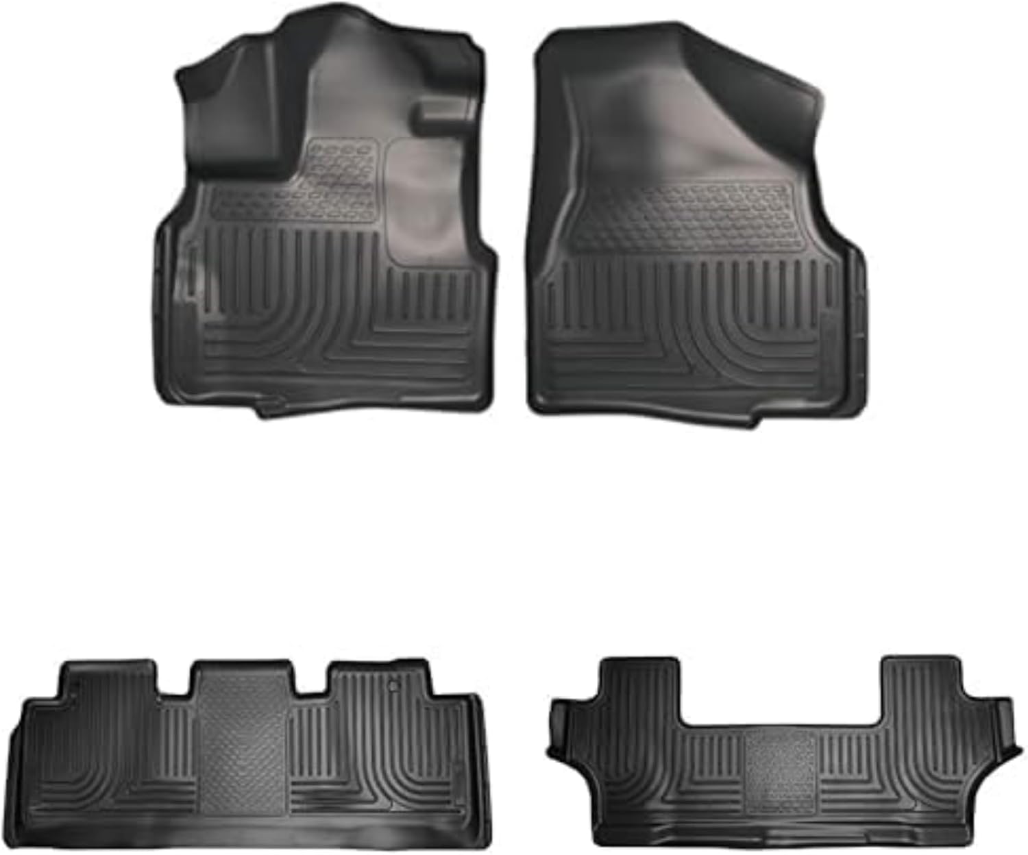 Husky Liners Weatherbeater Floor Mats | Fits 2011-2017 Honda Odyssey | Front, 2nd & 3rd Row, 4-pc. Black