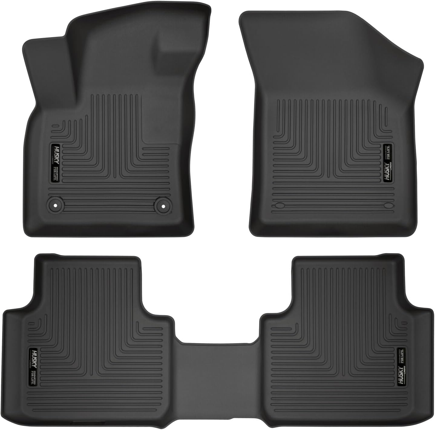 Husky Liners Weatherbeater Floor Mats | Fits 2018-2026 Volkswagen Atlas, 2020-2026 Atlas Cross Sport | Front & 2nd Row, 3-pc Black - 95661