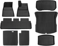 Compatible with Tesla Model 3 2024 Highland Floor Mats Cargo Liner Waterproof Anti-Slip Trunk Mat TPE Pads Model 3 2024 Highland Accessories(8pcs RHD)