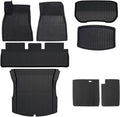 TPE Floor Mats Cargo Liner Compatible with Tesla Model 3 Highland 2024 All Weather Waterproof Anti-Slip Trunk Mats TPE Floor Liners(8PCS LHD)