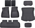 All Weather XPE Floor Mats Compatible with Tesla Model 3 Highland 2024, Waterproof Anti-Slip Front Rear Cargo Liner Trunk Mat(8PCS LHD Floor Mats)