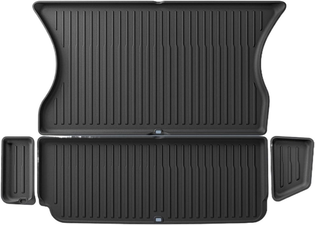 Compatible for Tesla Model X 2023 2024 TPE 3D Car Floor Mats Cargo Liner Trunk Pad Waterproof Protective Left Rudder(5 seat Trunk Pad)