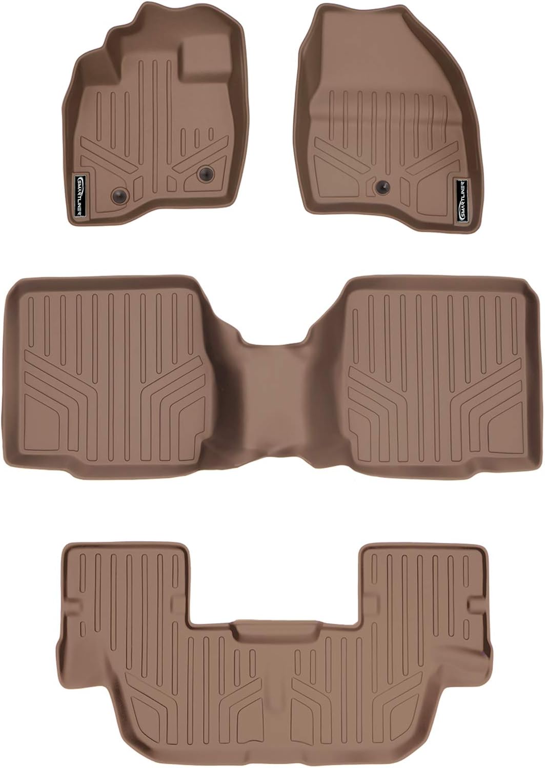 SMARTLINER Custom Fit Floor Mats 3 Row Liner Set for 2017-2019 Ford Explorer