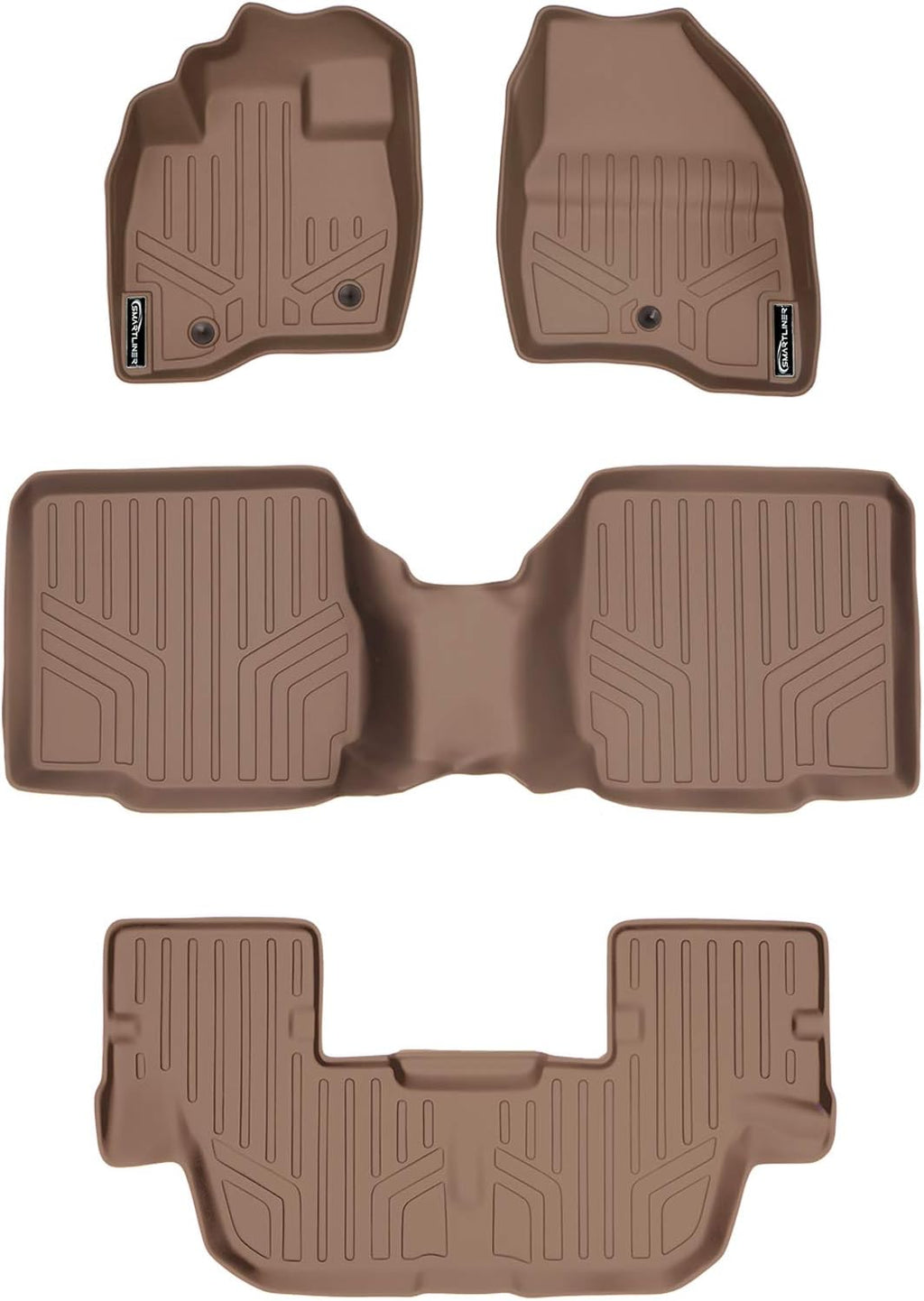 SMARTLINER Custom Fit Floor Mats 3 Row Liner Set for 2017-2019 Ford Explorer