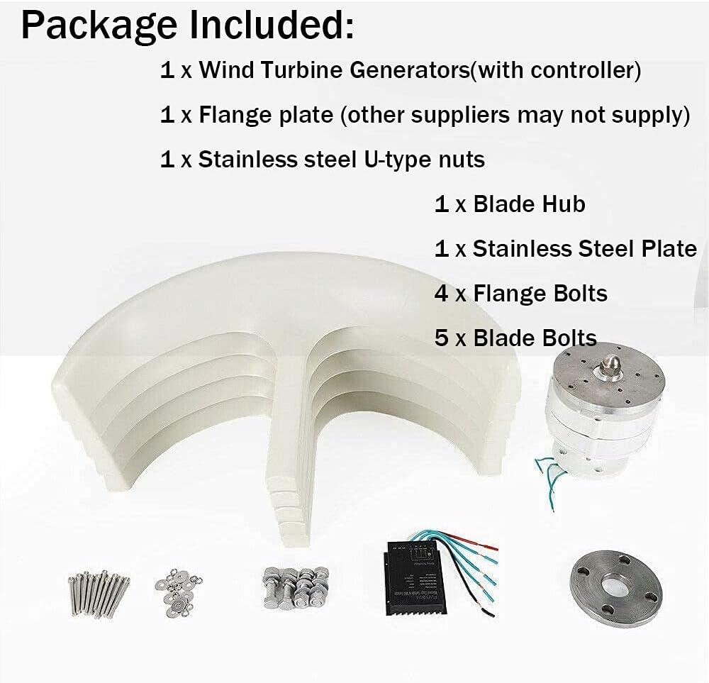 Wind Turbine Generator 600W DC 24V 5 Blades Lantern Motor Vertical Axis Windmill with Controller