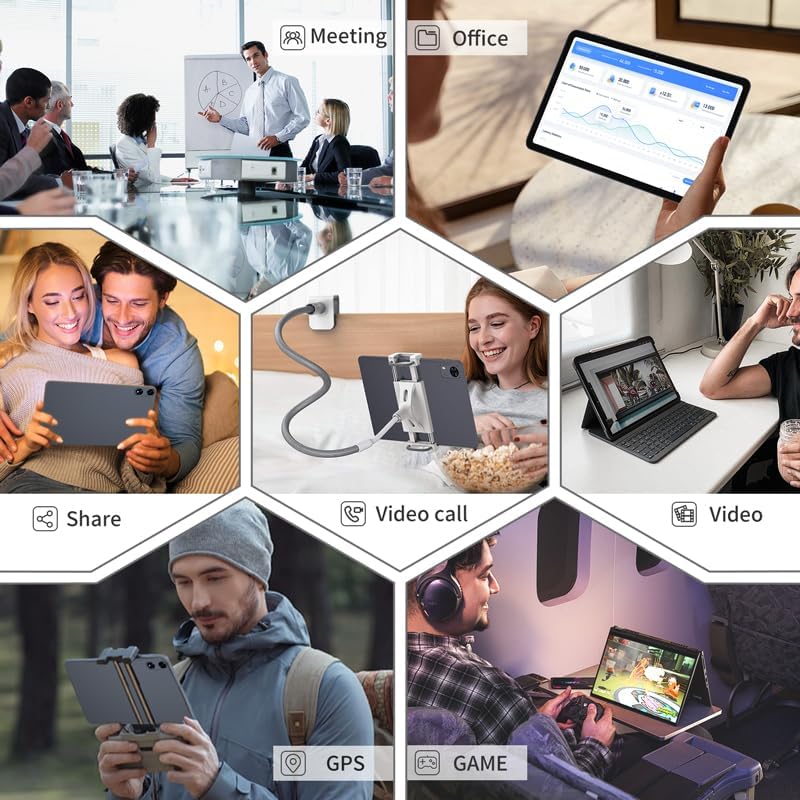 redbeat Tablet 12', 2026 Android 15 Gaming Tablet with Keyboard Pen Case, 36(12+24) RAM 256GB ROM, 2K IPS Display, 13MP Camera, 8-Core, 5G WiFi & Bluetooth 5.0, 8000mAh Battery, 18W Fast Charging