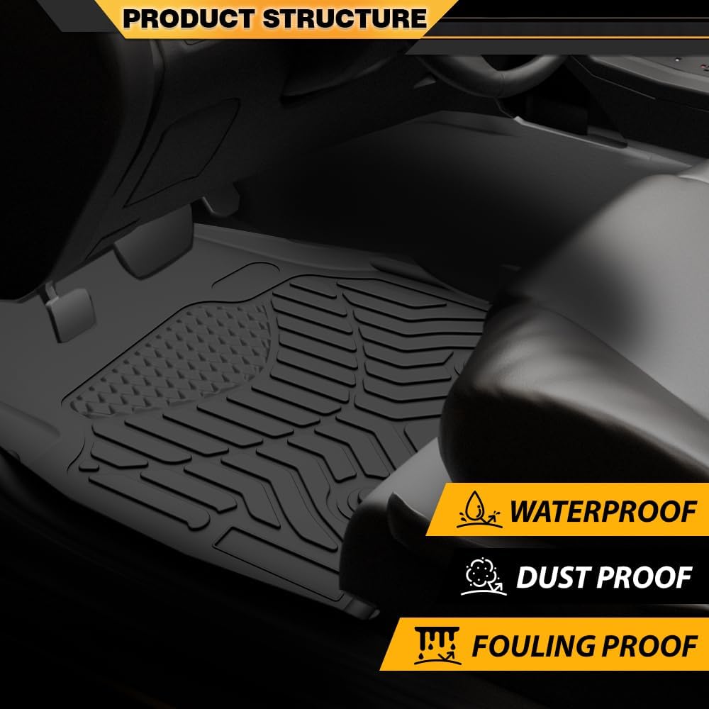 TPE Floor Mats Compatible with Freightliner Cascadia Models 2008-2018 Excludes New Cascadia Body Style Truck Accessories Cargo Liners All Weather Protection 5PCS Alfombras para Carro