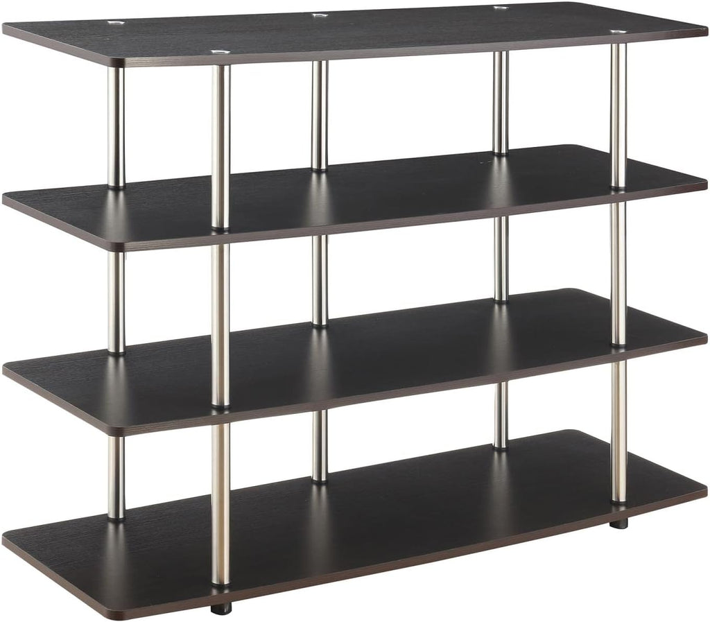Convenience Concepts Designs2Go No Tools XL Highboy 4-Tier TV Stand 47.25' - Entertainment Center for TVs up to 55 Inches, Modern TV Console with Shelves for Living Room, Family Room, Espresso
