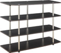 Convenience Concepts Designs2Go No Tools XL Highboy 4-Tier TV Stand 47.25' - Entertainment Center for TVs up to 55 Inches, Modern TV Console with Shelves for Living Room, Family Room, Espresso