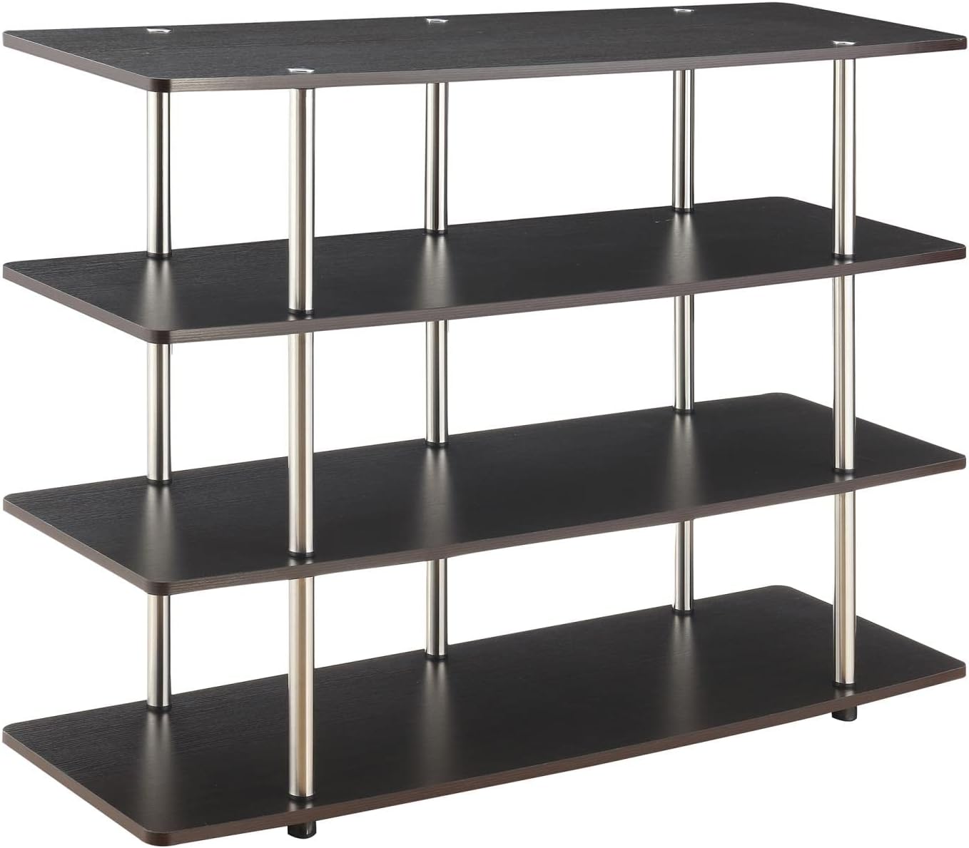 Convenience Concepts Designs2Go No Tools XL Highboy 4-Tier TV Stand 47.25' - Entertainment Center for TVs up to 55 Inches, Modern TV Console with Shelves for Living Room, Family Room, Espresso