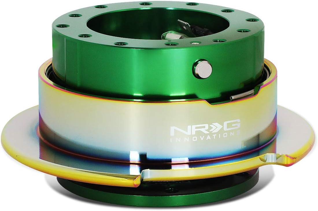 Auto Dynasty SRK-250GN-MC Steering Wheel Quick Release Adapter Gen 2.5 Green Body/Neo Chrome Ring