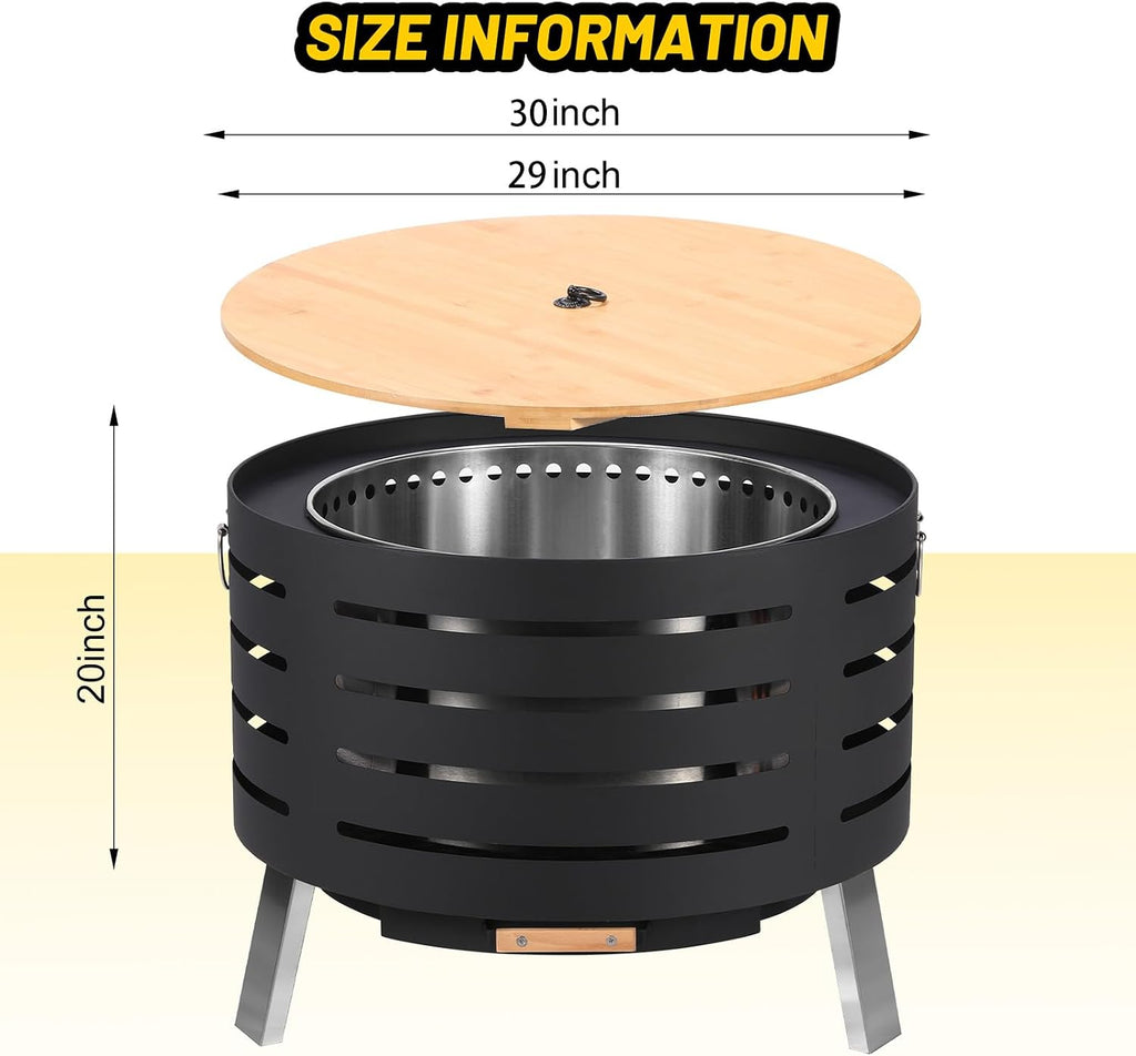 GarveeLife Smokeless Fire Pit Outdoor
