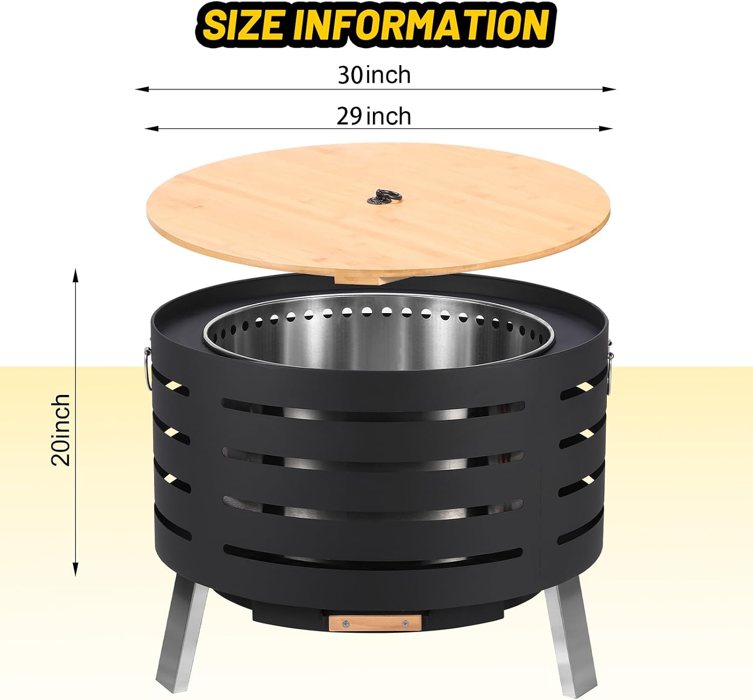 GarveeLife Smokeless Fire Pit Outdoor