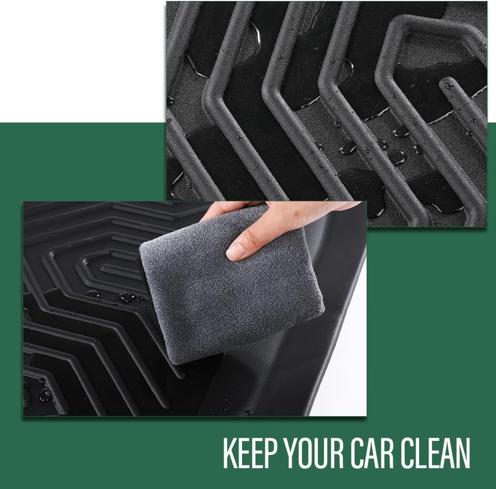 GRAND ORANGE TPE Floor Mats Cargo Liners Compatible with Honda Civic Sedan 4-Door 2006-2011 3PCS 1st & 2nd Row All Weather Protection Floor Liners alfombras para carro