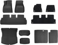 Compatible with Tesla Model 3 Highland XPE Floor Mats Trunk Mats All Weather Front Rear Cargo Liner Mat, Waterproof Anti-Slip Foot Pads(LHD Package 6PCS)