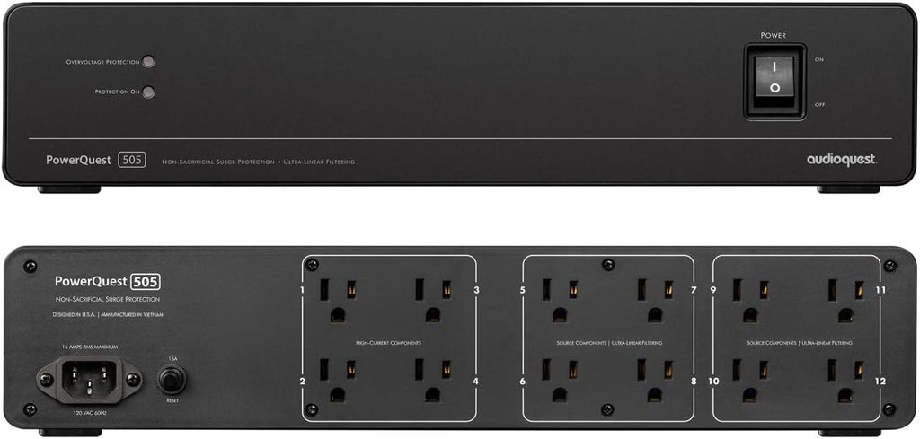 Sony K55XR80M2 55 Inch Bravia 8 QD-OLED 4K HDR Google TV with an AudioQuest PQ505NA PowerQuest 505 12 Outlet Surge Protector (2025)