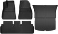 Compatible with Tesla Model 3 Model Y 2021-2024 XPE Floor Mats,All Weather Rubber Trunk Floor Mat Waterproof Non-Slip Cargo Liner(4pcs M3 21-23)