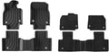 Floor Mats and Cargo Liner,Compatible with Toyota Crown 2023 2024 All Weather Protection TPE 3D 1st & 2nd Row Accessories(Left Rudder)(Red)