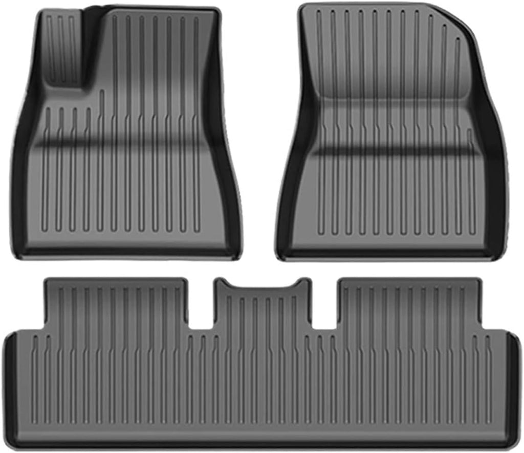 Compatible with Tesla Model 3 Highland 2024 TPE Floor Mats,All Weather Waterproof Anti-Slip Front Rear Cargo Liner Trunk Mat(Left Rudder 3pcs)