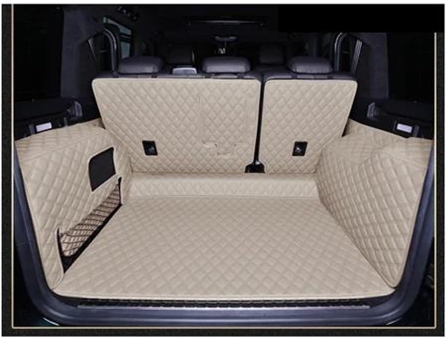 OUTMX Car Trunk Anti Slip mat for Tesla Model 3 2019-2023 Trunk Mat Full Package Cargo Liner Floor Mat Tailgate Mat Interior Modification,Beige