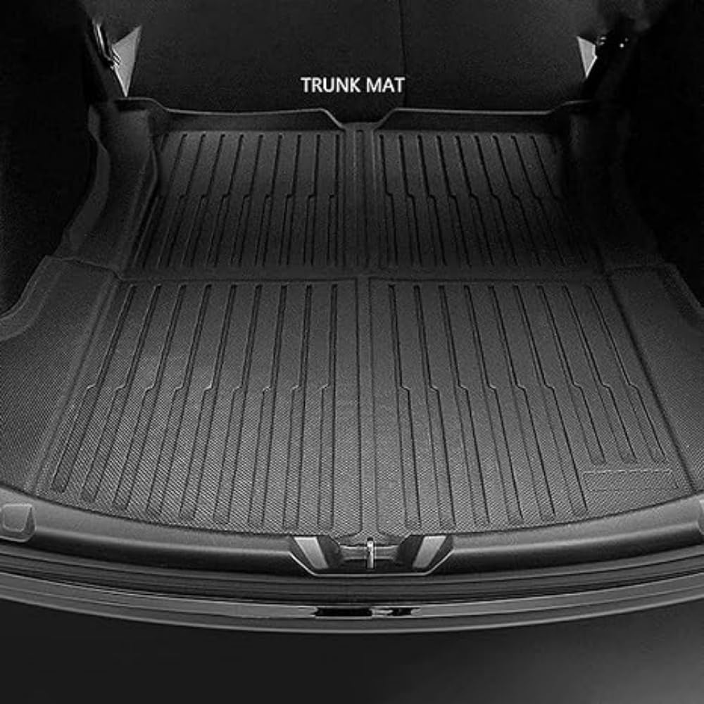 Compatible with Tesla Model 3 Highland 2024 TPE Floor Mats,RHD LHD All Weather Floor Mats Waterproof Anti Scratch Trunk Mat Cargo Liners(LHD STW 6pcs)