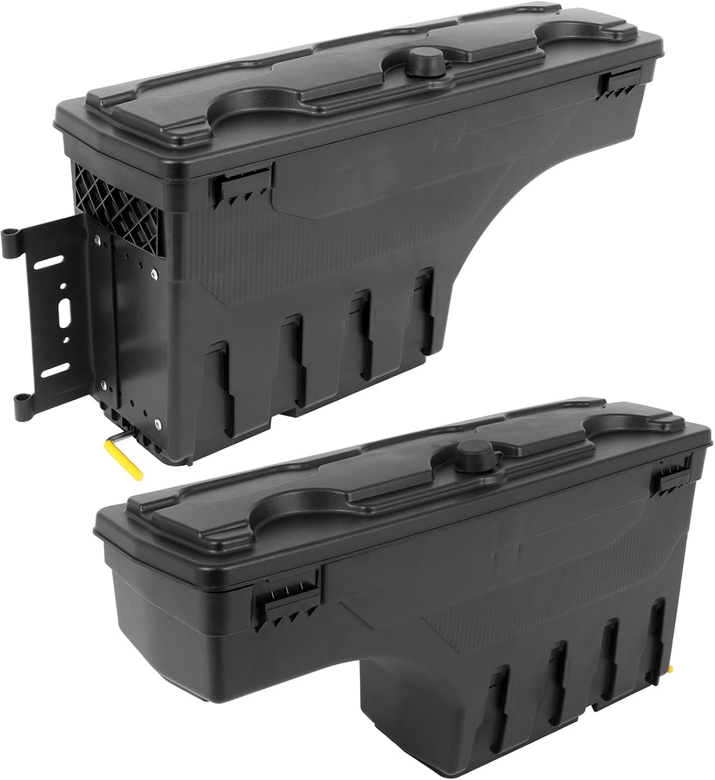 SCITOO Left & Right Side Truck Bed Tool Box for Dodge Ram 1500 2019-2021,Multi-Compartment Dividers Organized Storage,Heavy Duty & No-Drill Installation