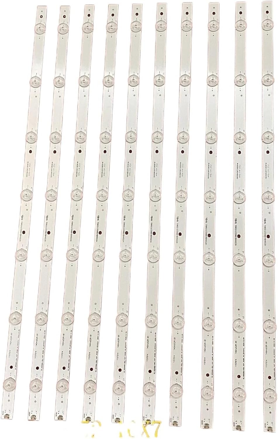 10 PCS/Set 7LED LED Backlight Strip Compatible with TV_55_HD550DU-B52_10X7 H55M3000 H55M3300 55H8C HD550DU-B52S1 (Color : 50pcs for 5 TV)