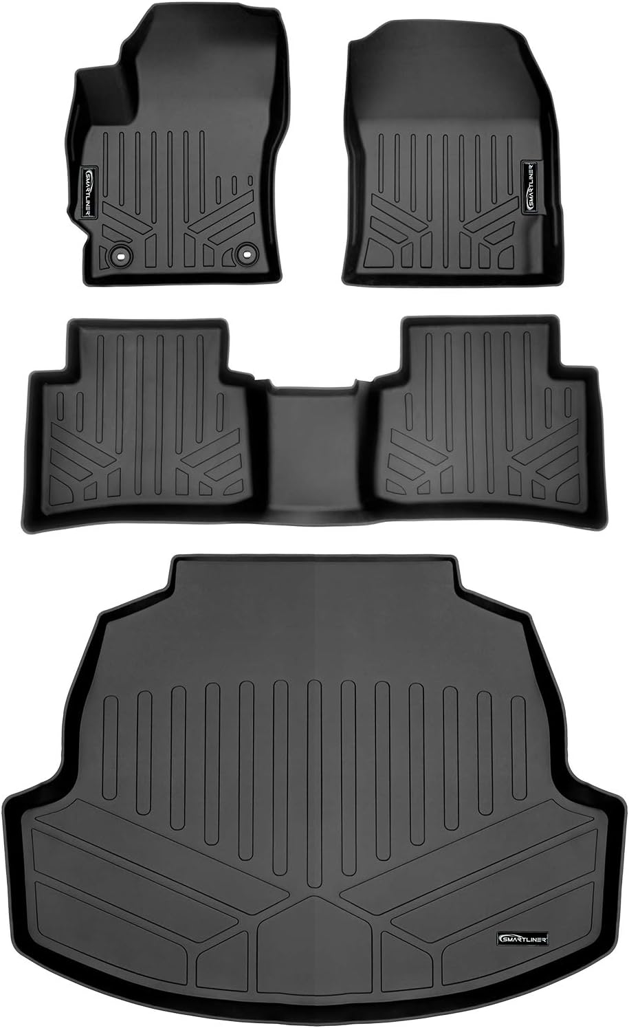 SMARTLINER Custom Fit Floor Mats 2 Rows and Cargo Liner Trunk Set Compatible with 2020-2025 Toyota Corolla