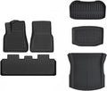 Floor Mats for Tesla Model 3 Y 2021-2024 5-Seater Custom Fit All Weather Heavy Duty TPE Cargo Liner Trunk Accessories(3 2024 TPE LHD 6PCS)