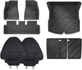 Floor Mats Compatible with Tesla Model 3 2024 Highland All Weather Cargo Liner Floor Mats Frunk Trunk Mats Backseat Protector Pad(8pcs Set)