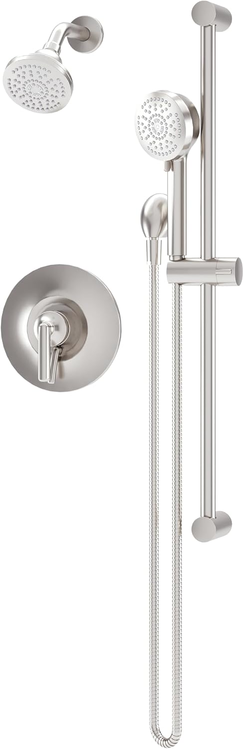 Symmons Birch HydroMersion Single Handle Shower Faucet Trim Kit with Hand Spray in Satin Nickel - 1.5 GPM (Valve not Included) - S5998STN15TRM