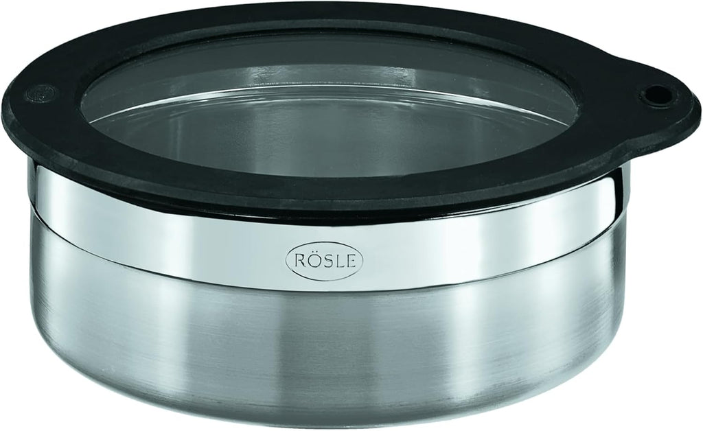 Rösle Box with Freshness Lid D16 Height 6 cm, Stainless, 16cm/6.3', 16558-1