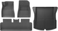 Compatible with Tesla Model 3 Highland 2025 2024 2023 TPE Floor Mats, All Weather Waterproof Anti-Slip Front Rear Cargo Liner Trunk Mat(Orange)