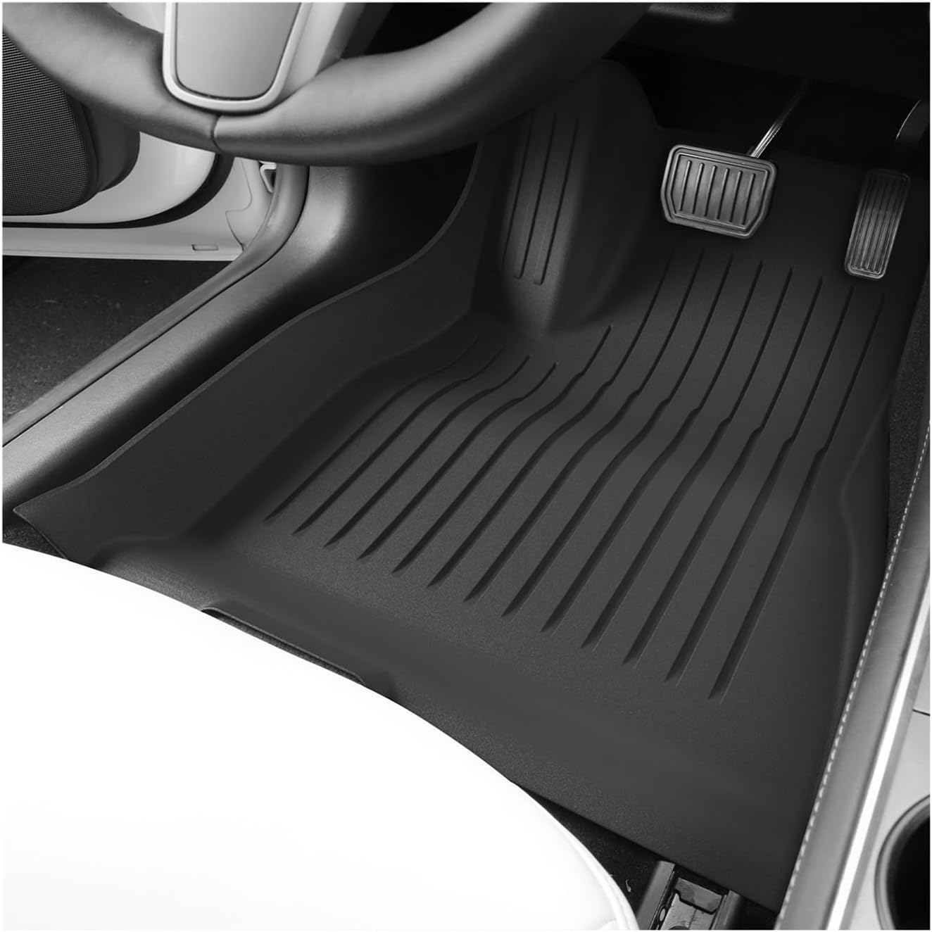 Floor Mats | Compatible with Tesla Model 3 2021 2022 2023 Car Floor Mats Cargo Liner Trunk Pad 3D TPE Waterproof Protective Black(M3 Trunk 1PC)