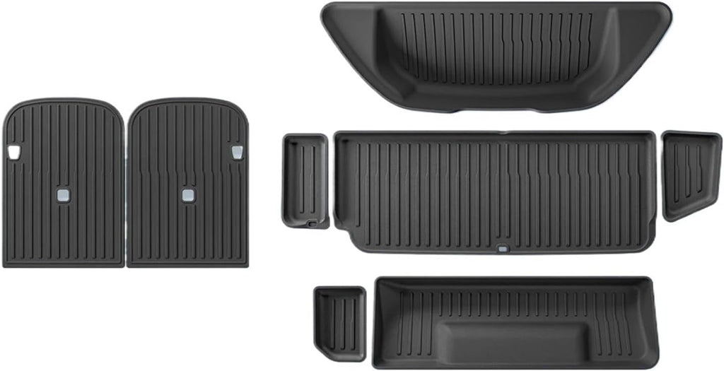 for Tesla Model X 2023 2024 TPE 3D Car Floor Mats Cargo Liner Trunk Pad Waterproof Protective Left Rudder(67MODELX4PCS)