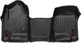 Rough Country All Weather Front Floor Mat for Chevy Silverado & GMC Sierra 1500/2500HD/3500HD (2014-2019) - Flexible Waterproof Front Mat for Half Length Floor Console
