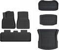 Floor Mats Compatible with Tesla Model 3 Y 2021-2024 5-Seater Custom All Weather Heavy Duty TPE Cargo Liner Trunk Accessories(3 2024 TPE LHD 6PCS)
