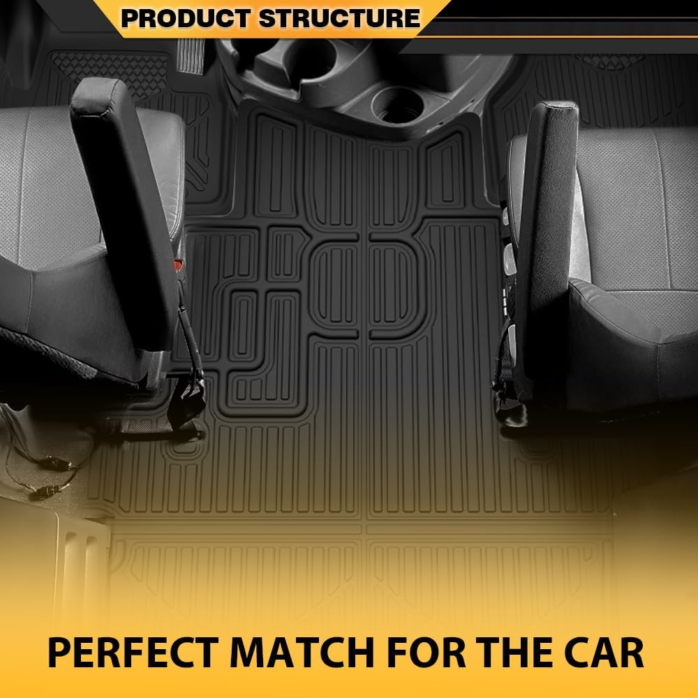 TPE Floor Mats Compatible with Freightliner Cascadia Models 2008-2018 Excludes New Cascadia Body Style Truck Accessories Cargo Liners All Weather Protection 5PCS Alfombras para Carro