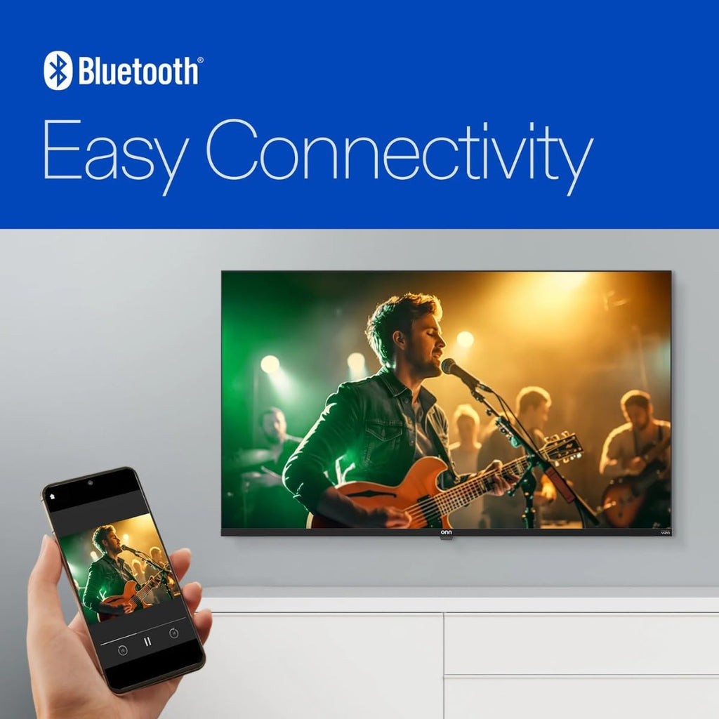 ONN 43 INCH Full HD 1080p Smart TV HDR10 with Vizio OS Bluetooth 5.0 Works with Apple Home, Amazon Alexa, and Google Home (Renewed)