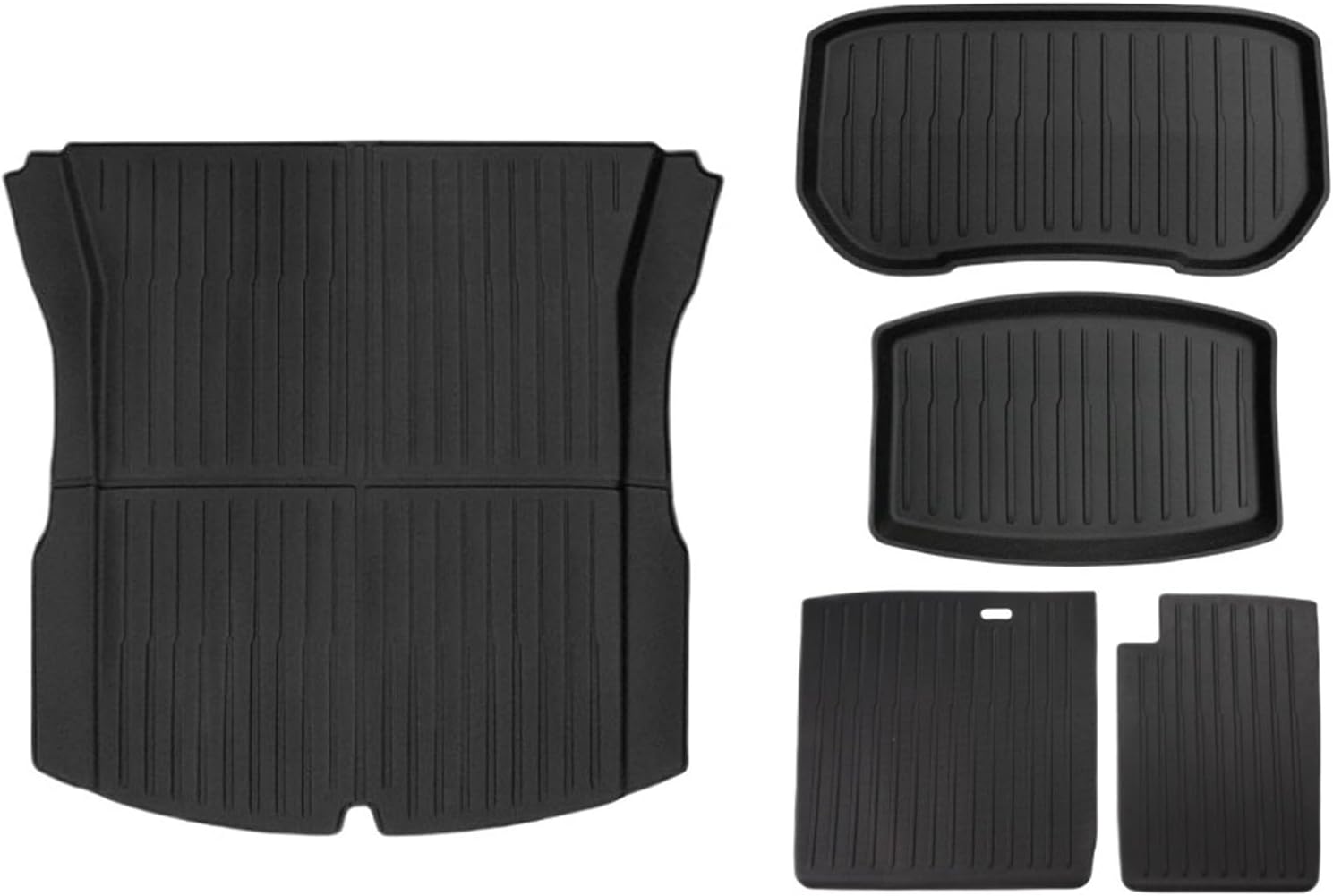 Compatible with Tesla Model 3 Highland 2024 TPE Floor Mats,RHD LHD Floor Mats All Weather Waterproof Non-Slip Cargo Liner Accessories(Trunk Mats 5pcs)