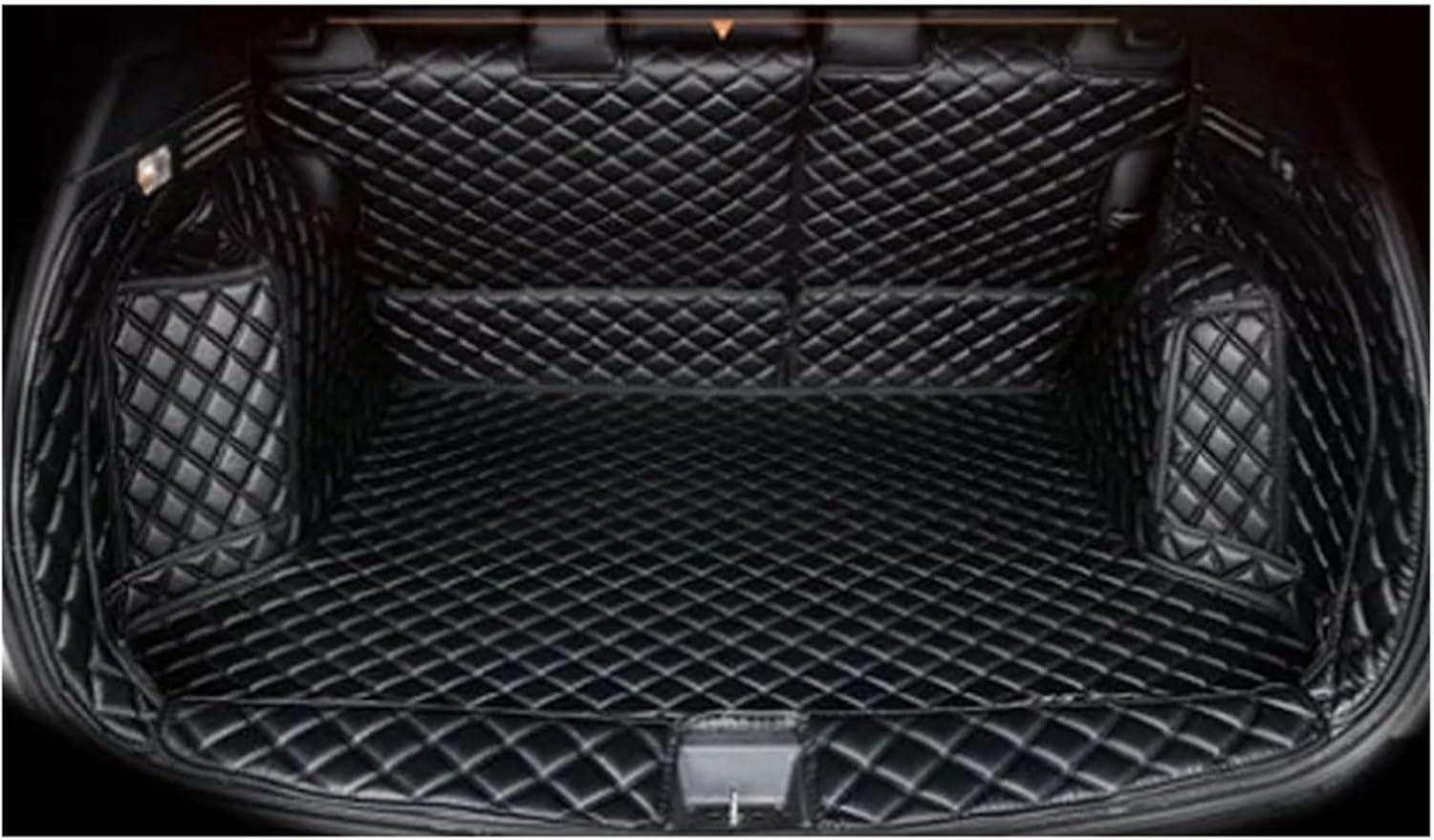 Custom Deluxe Leather Full Rear Trunk Tray Liner Cargo Mat Floor Protector Foot Pad Mats Compatible with XRV VEZEL 2015-2019(Orange)