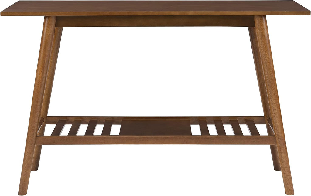 Linon Melissa Mid-Century Modern Walnut Console Table