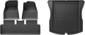 Compatible with Tesla Model 3 Highland 2024 TPE Floor Mats Cargo Liners All Weather Waterproof Trunk Mats Left Right Hand Drive(4PCS RHD)