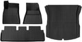 Auto Parts Compatible with Tesla Model 3 2024 Highland Floor Mats Cargo Liner Waterproof Anti-Slip Trunk Mat TPE Pads Left/Right Hand Rubber(Left Rudder 4pcs)